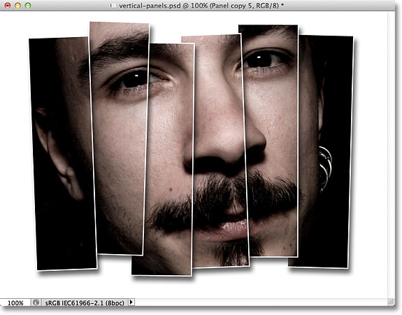25 Creating Vertical Photo Panels Effect With Photoshop