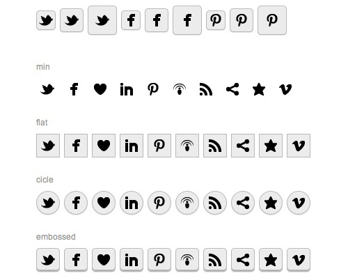 Social Icons in css3