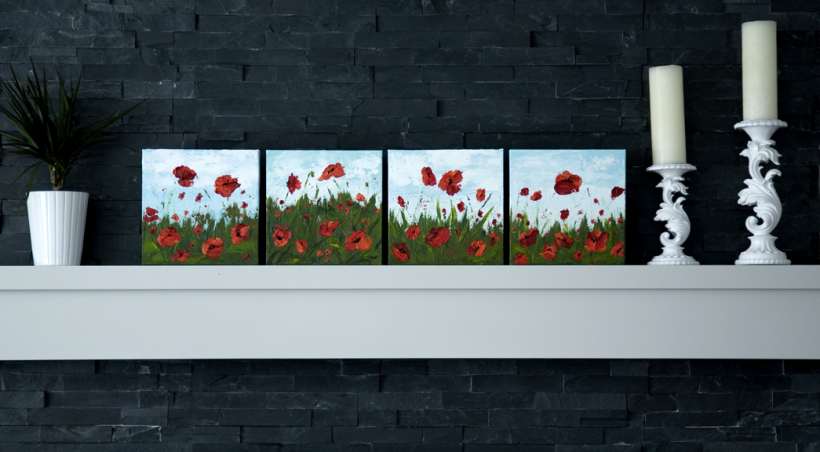 Awesome acrylic painting tutorials- poppy painting
