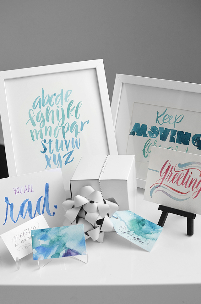 Cool Tutorials To Improve Your Hand Lettering- letting with watercolours