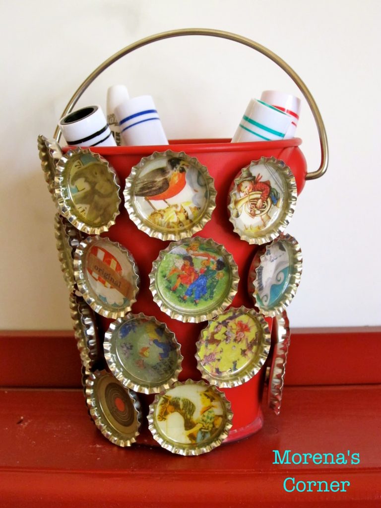 Cool and Grunge DIY Recyled Tutorials- bottle top magnets