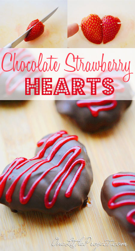 DIY Chocolate strawberry hearts