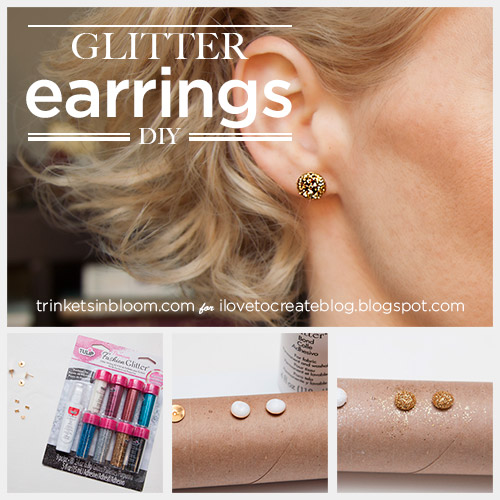 DIY Glitter earrings