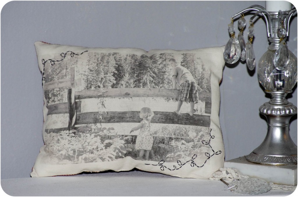 DIY Vintage photo pillows