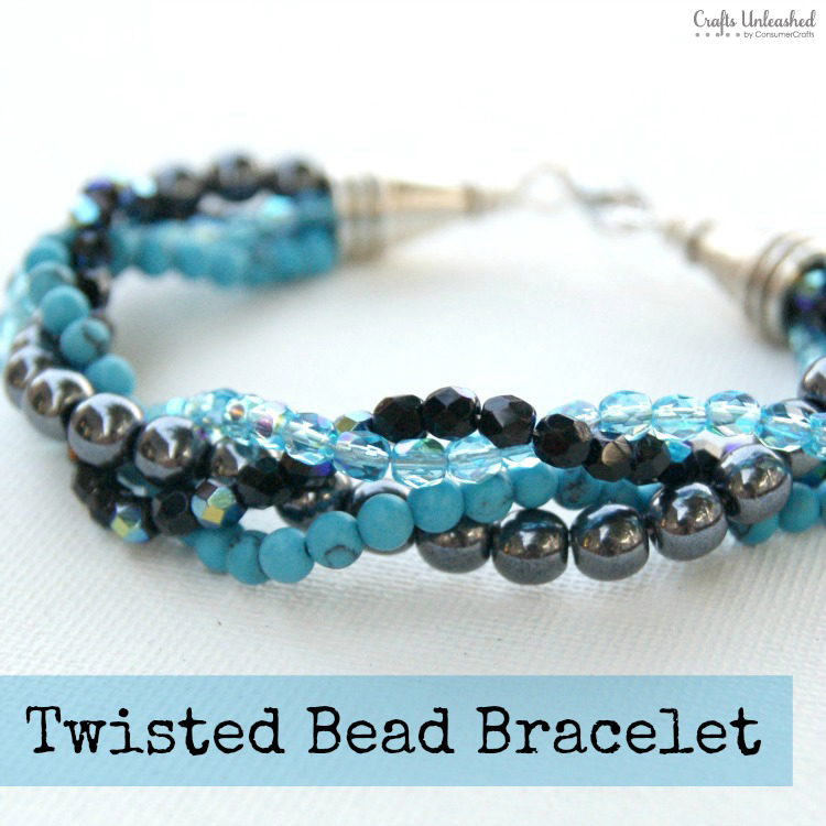 DIY twisted bead bracelet