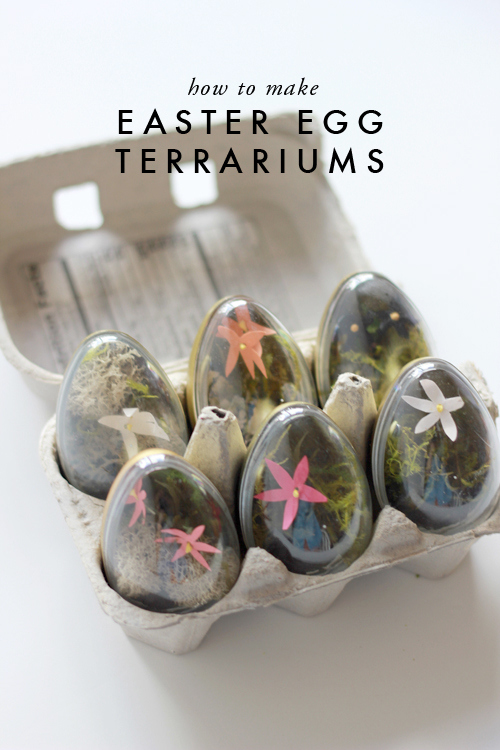 Easter DIY easter egg terrariums