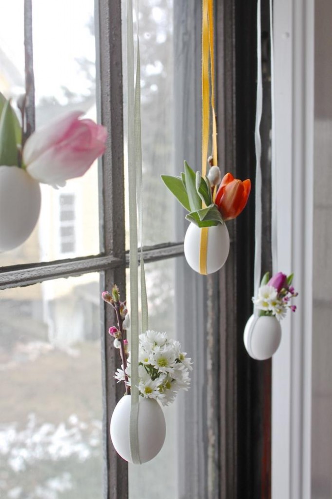 Easter DIY hanging easter posies
