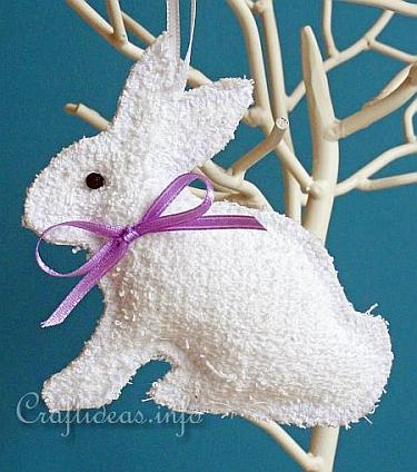 Easter DIY washcloth bunny