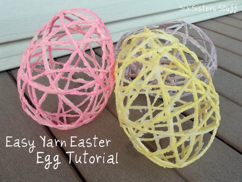 Easter DIY yarn easter eggs