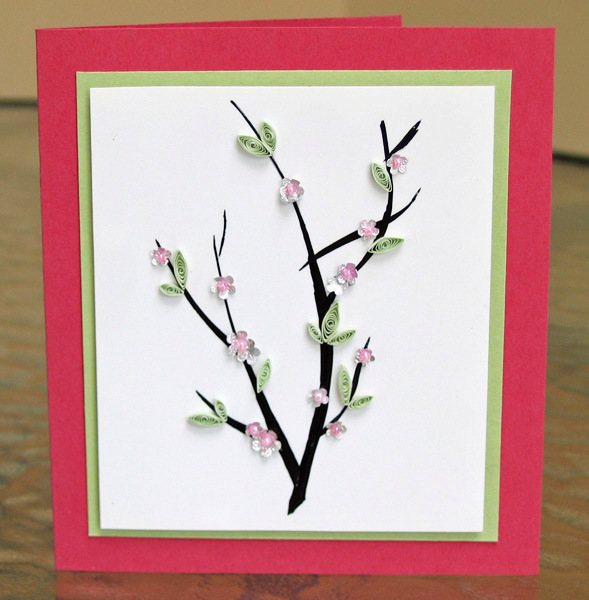 Mothers Day card DIYs  cherry blossom card