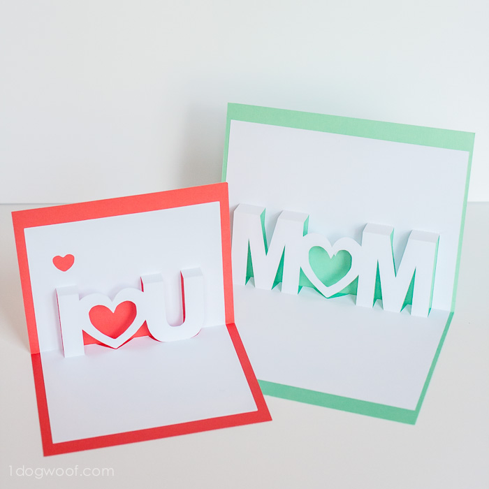 Mothers Day card DIYs pop up mom card