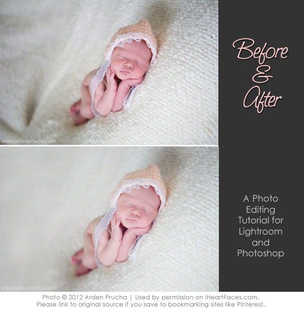 Newborn photography tutorials- editing in lightroom and photoshop