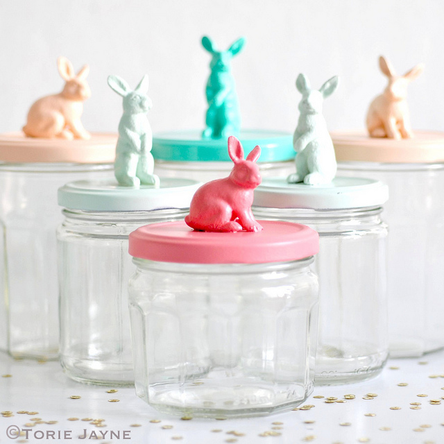 Springtime Decoration Tutorials- Pastel Animal Storage Jars