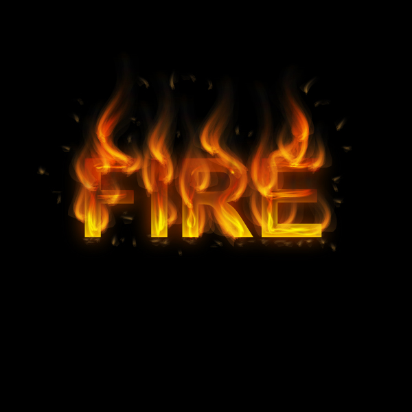 Typography tutorials fire effect