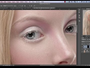 Photoshop Eye Editing- remove hair and veins